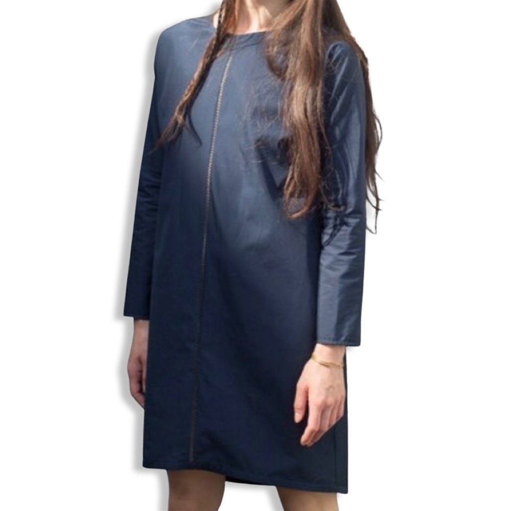Maud Heline Brooklyn Shift Dress Navy Size Medium